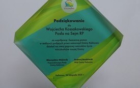 podziękowanie dla Wojciecha Kossakowskiego Posła na sejm RP