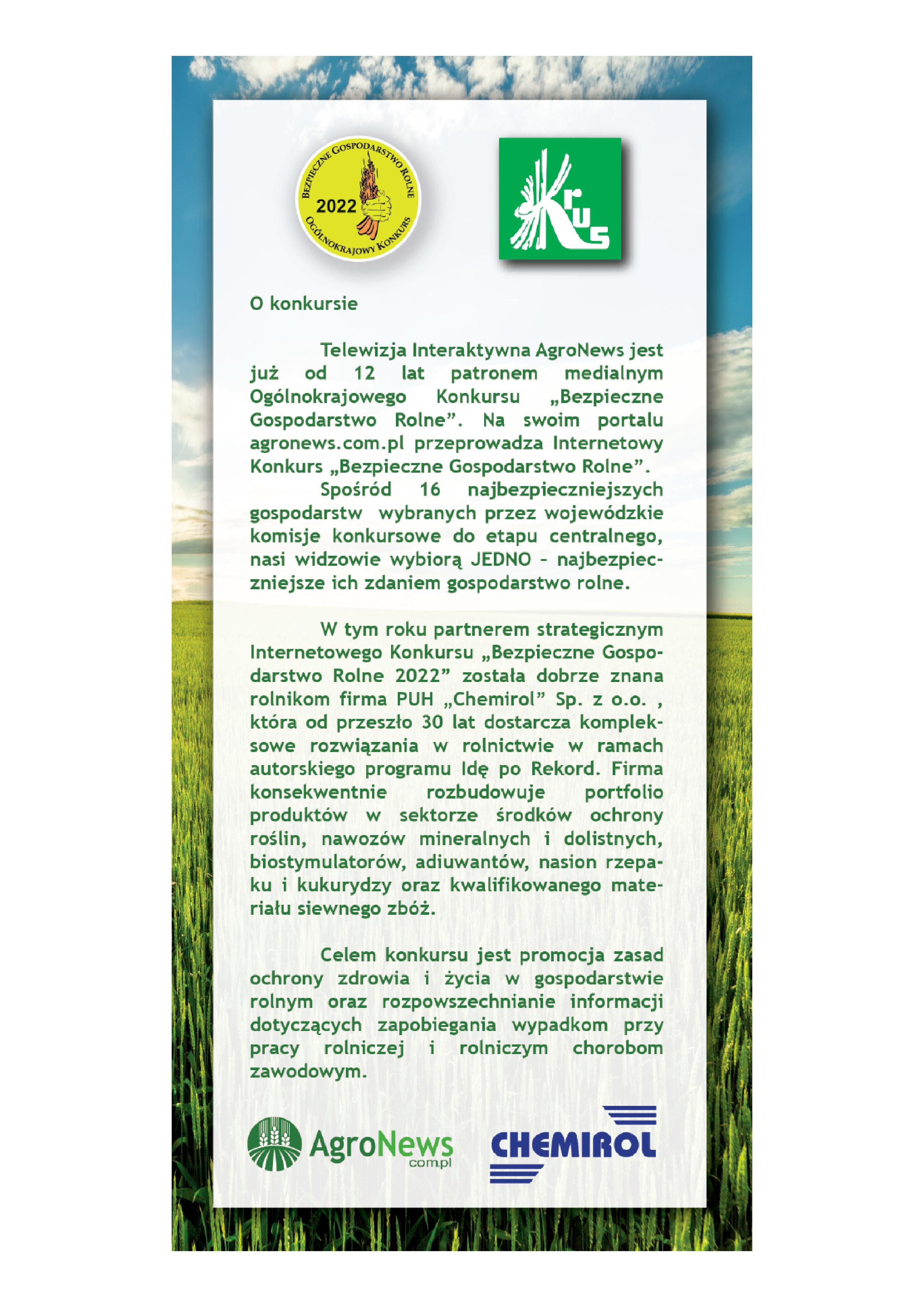 2 strona ulotki Bezpieczne Gospodarstwo