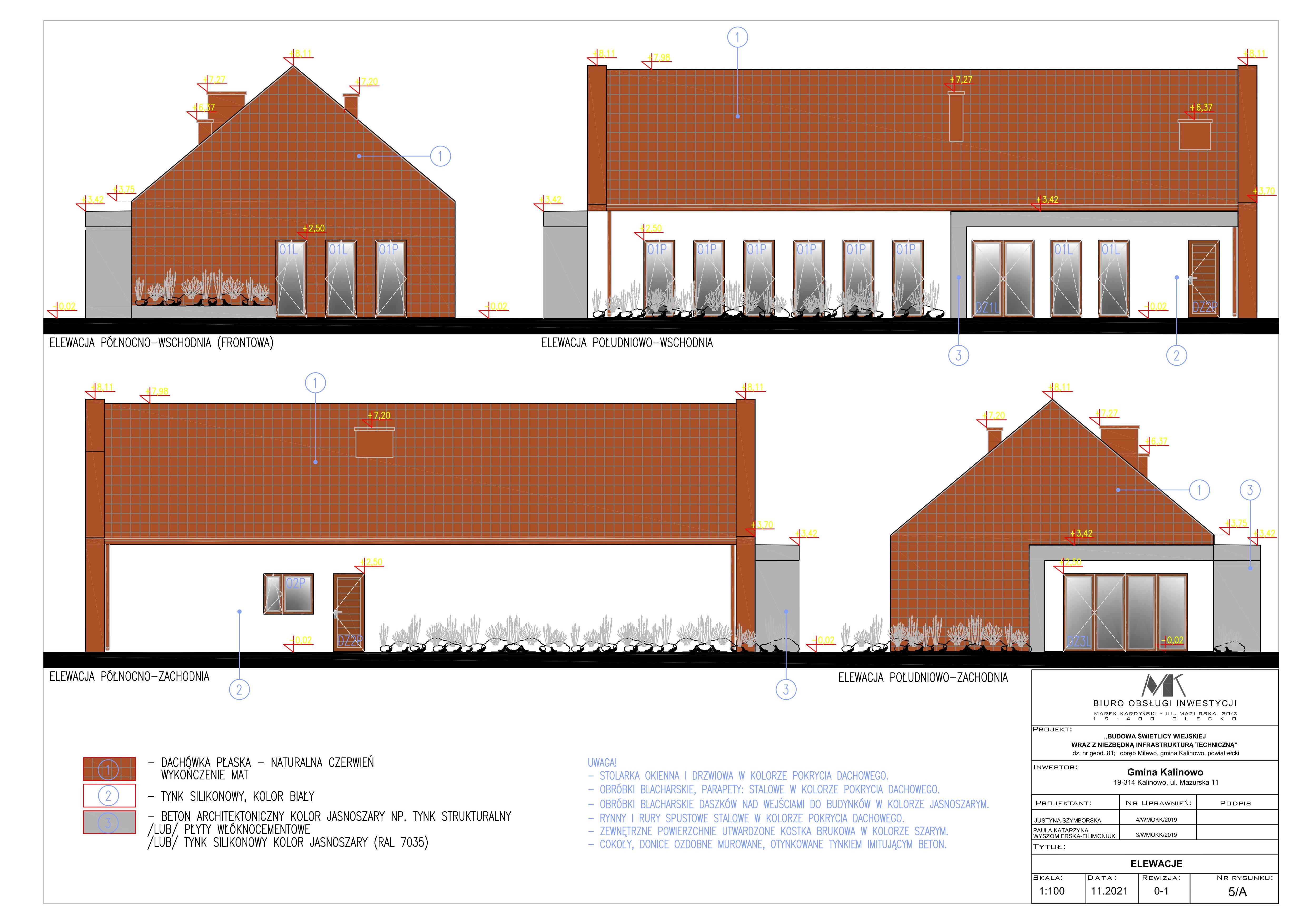 elewacja świetlica Milewo elewacja świetlica Milewo