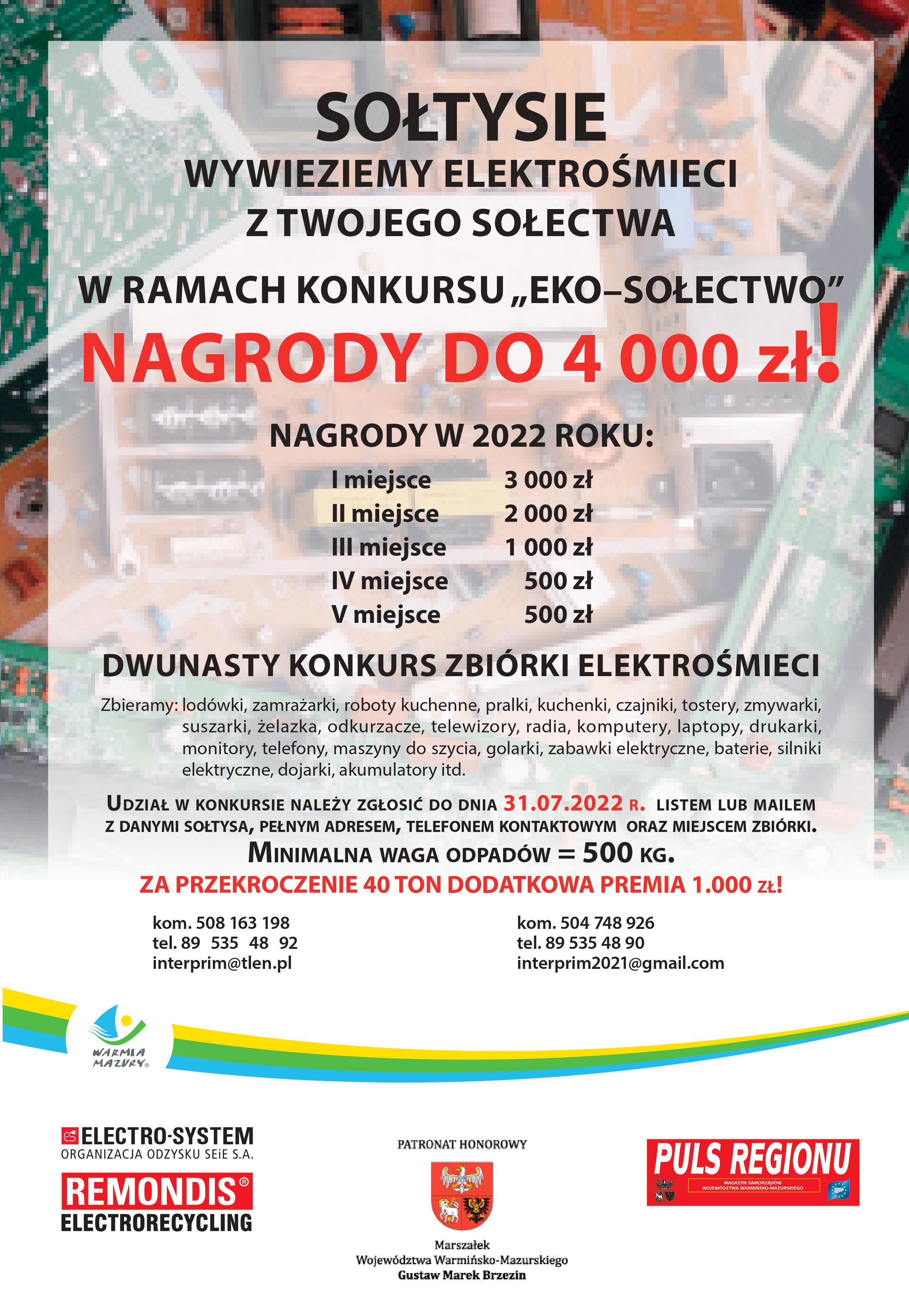 plakat informujący o&nbsp;konkursie EKOsołectwo