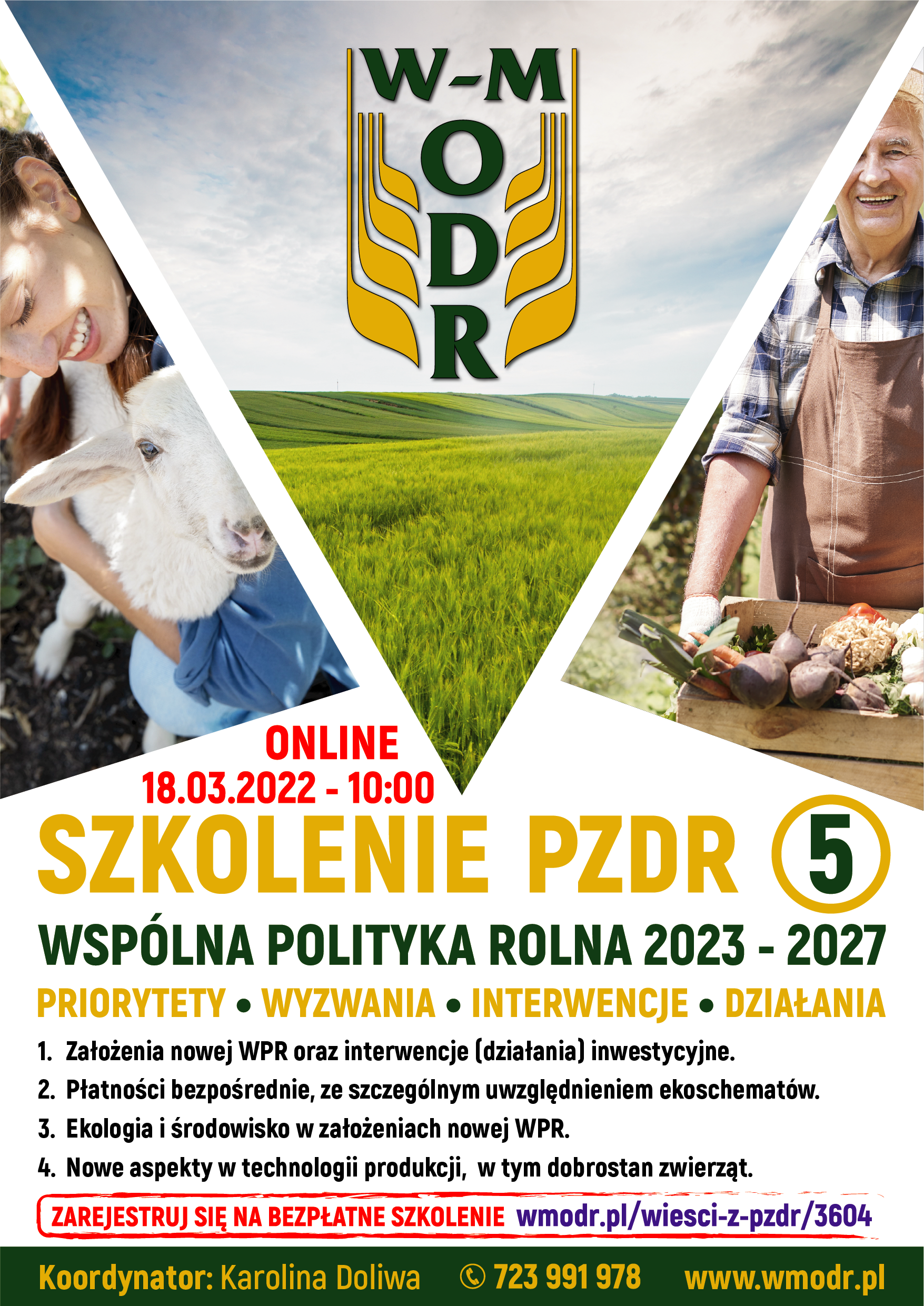 plakat dot. szkolenia dla rolników