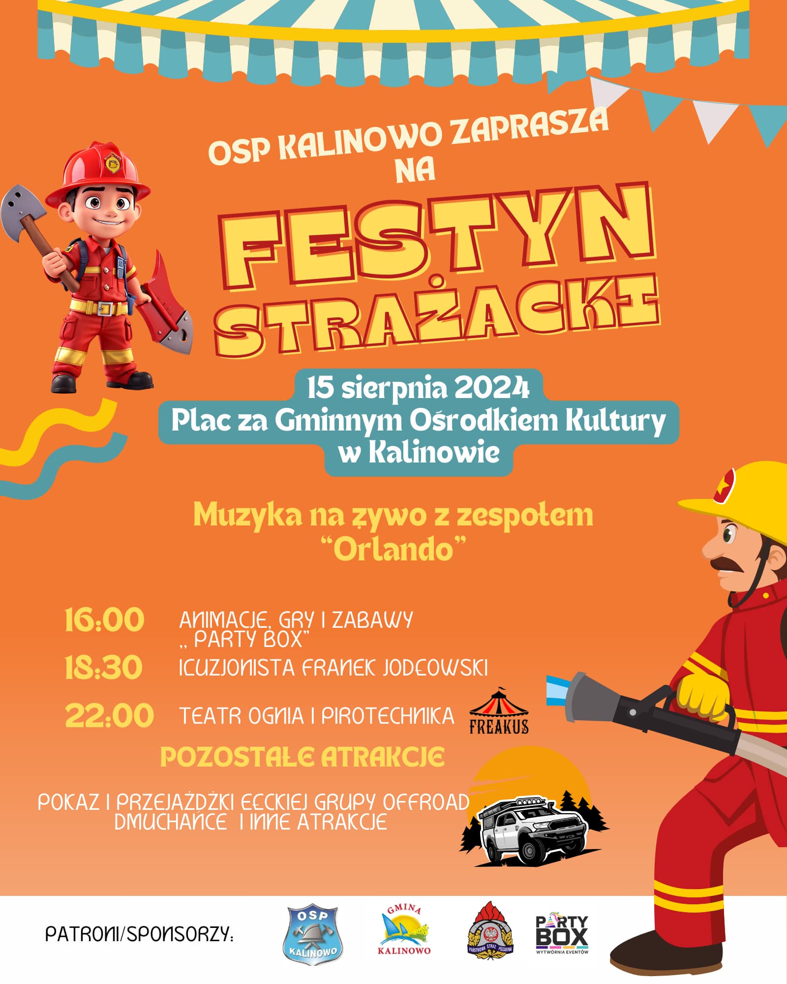 plakat dot. festynu strażackiego