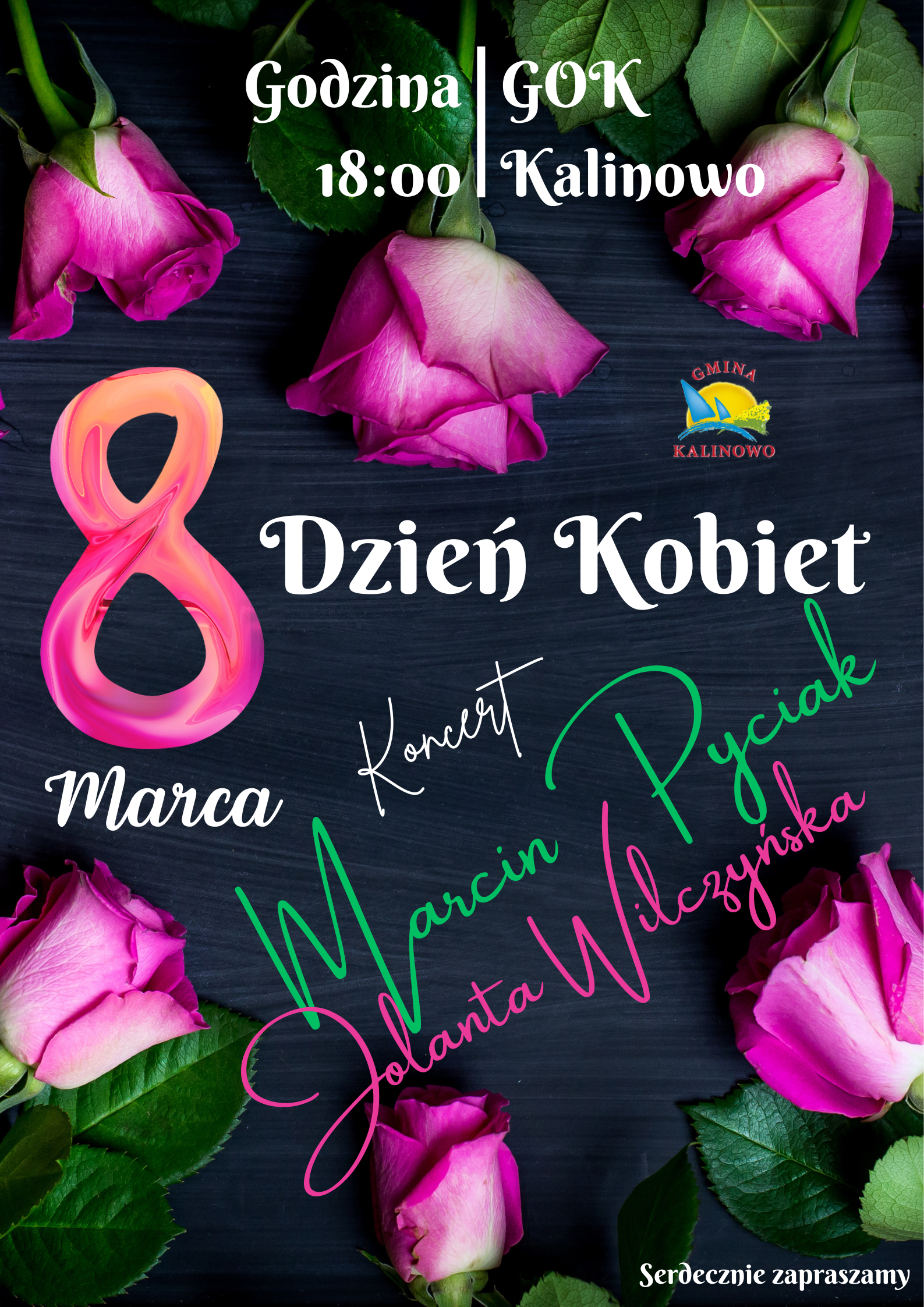 plakat dot. Dnia Kobiet w Kalinowie