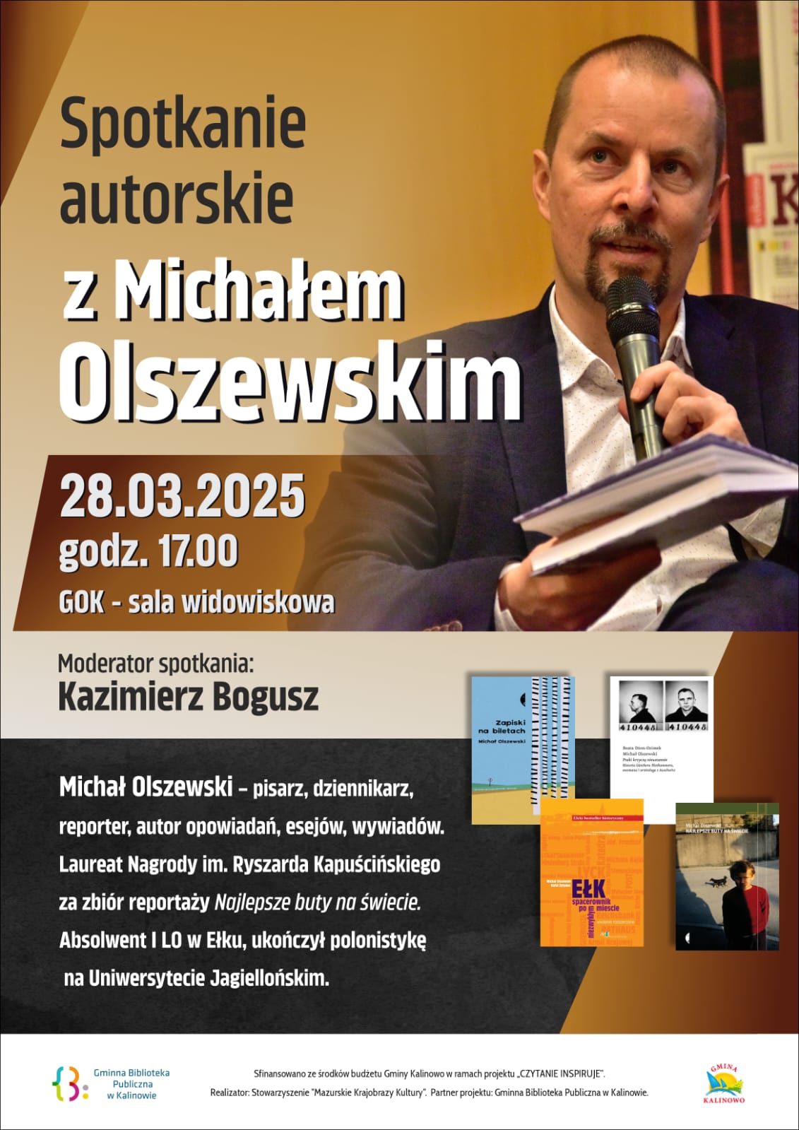 informacja dot. spotkania autorskiego z Michałem Olszewskim