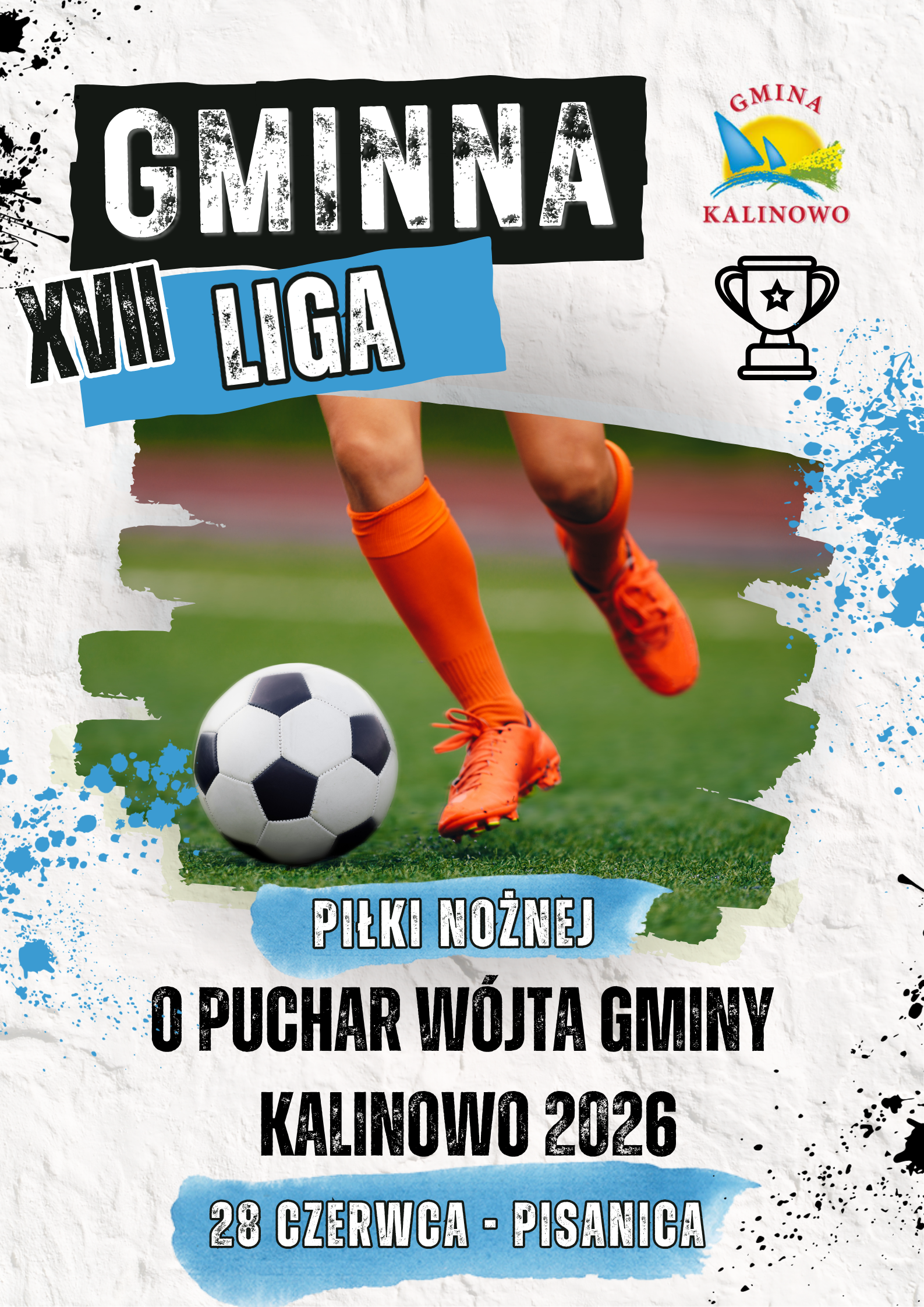 plakat dot. Gminnej Ligi Piłki nożnej
