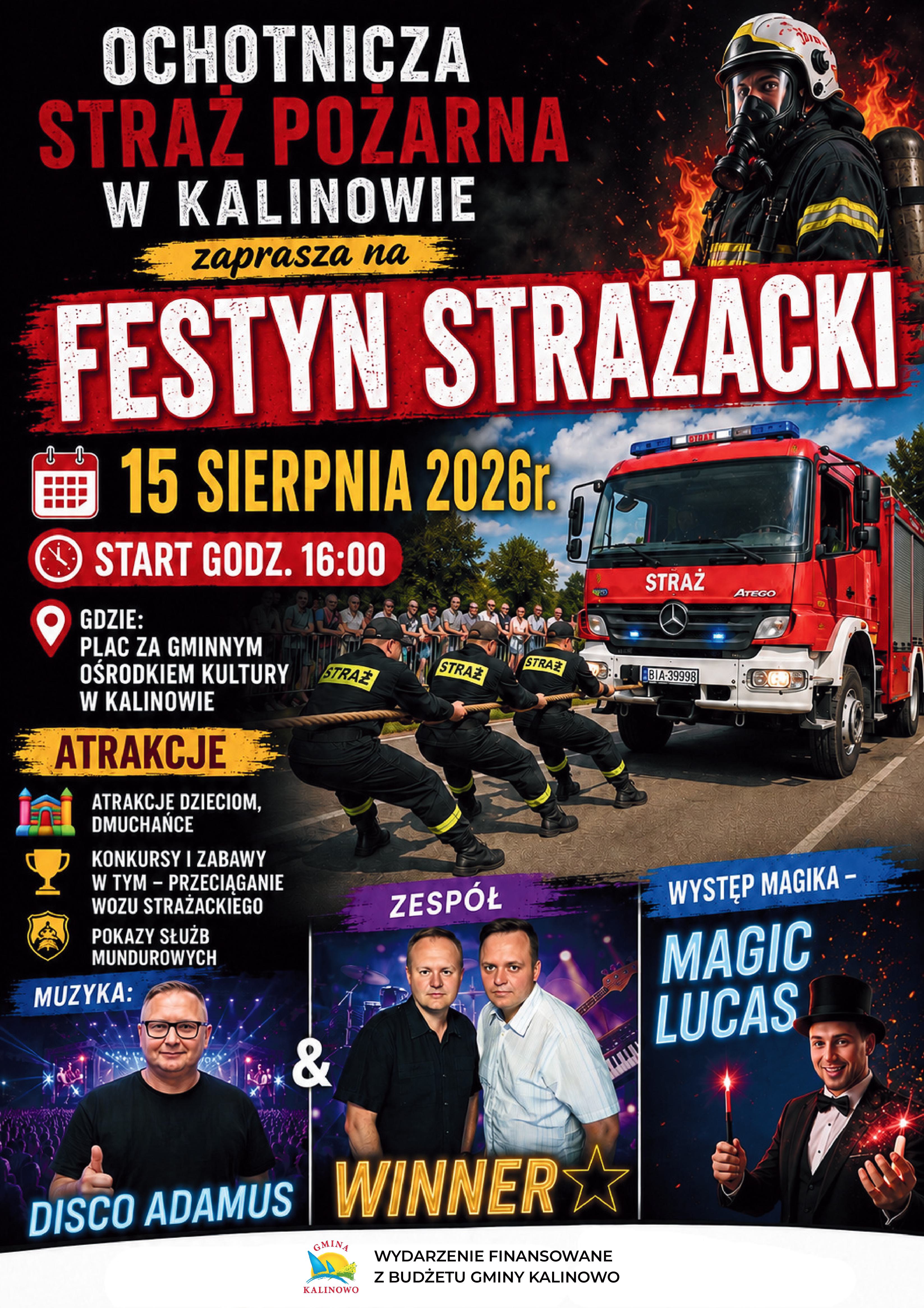 plakat festyn OSP Kalinowo