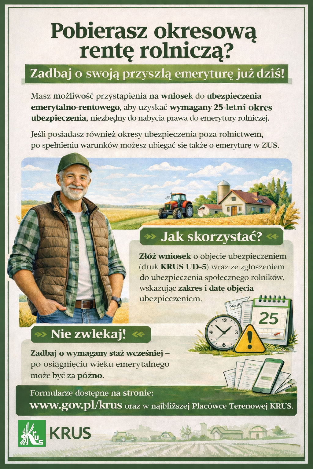 plakat dot. renty okresowej
