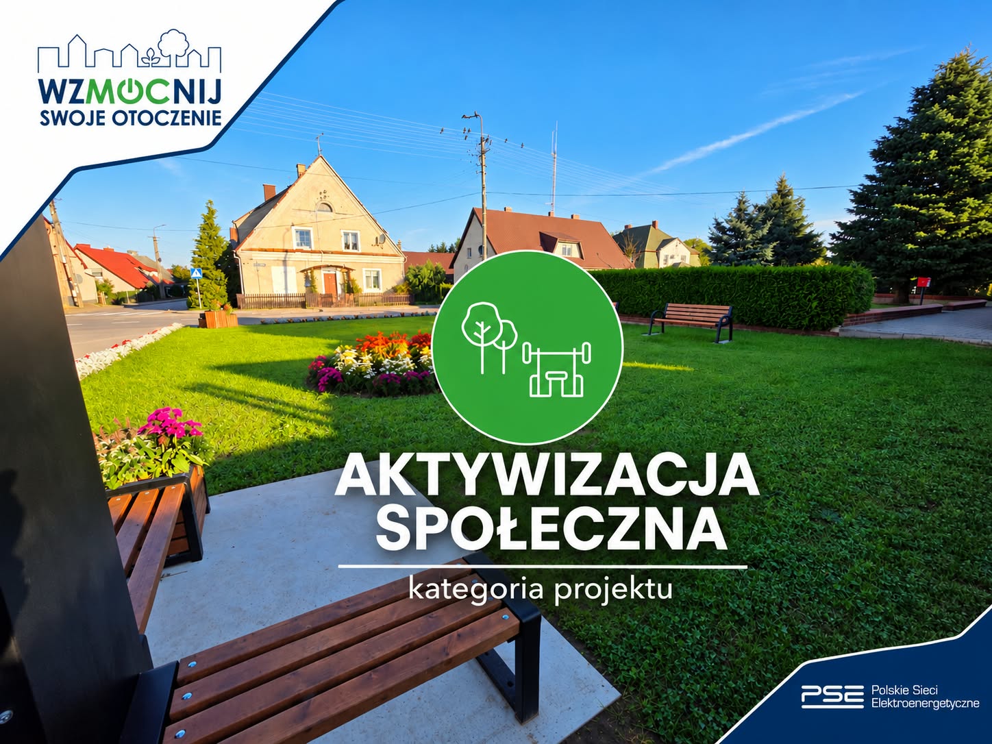 grafika dot projektu &bdquo;Utworzenie og&oacute;lnodostępnej strefy spotkań i&nbsp;rekreacji przy Ośrodku Kultury w&nbsp;Kalinowie&rdquo;