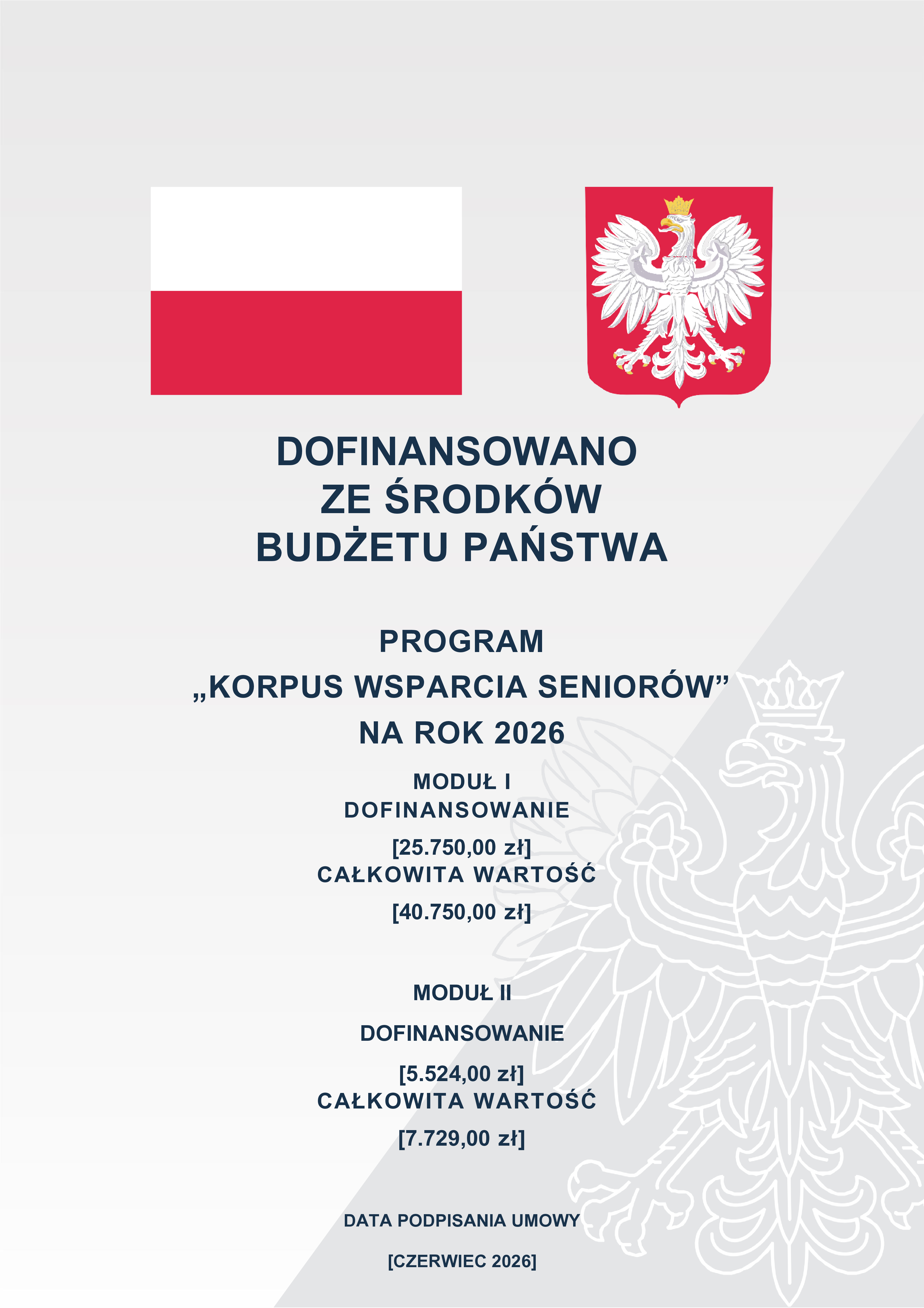 plakat dot. projektu korpus wsparcia senior&oacute;w