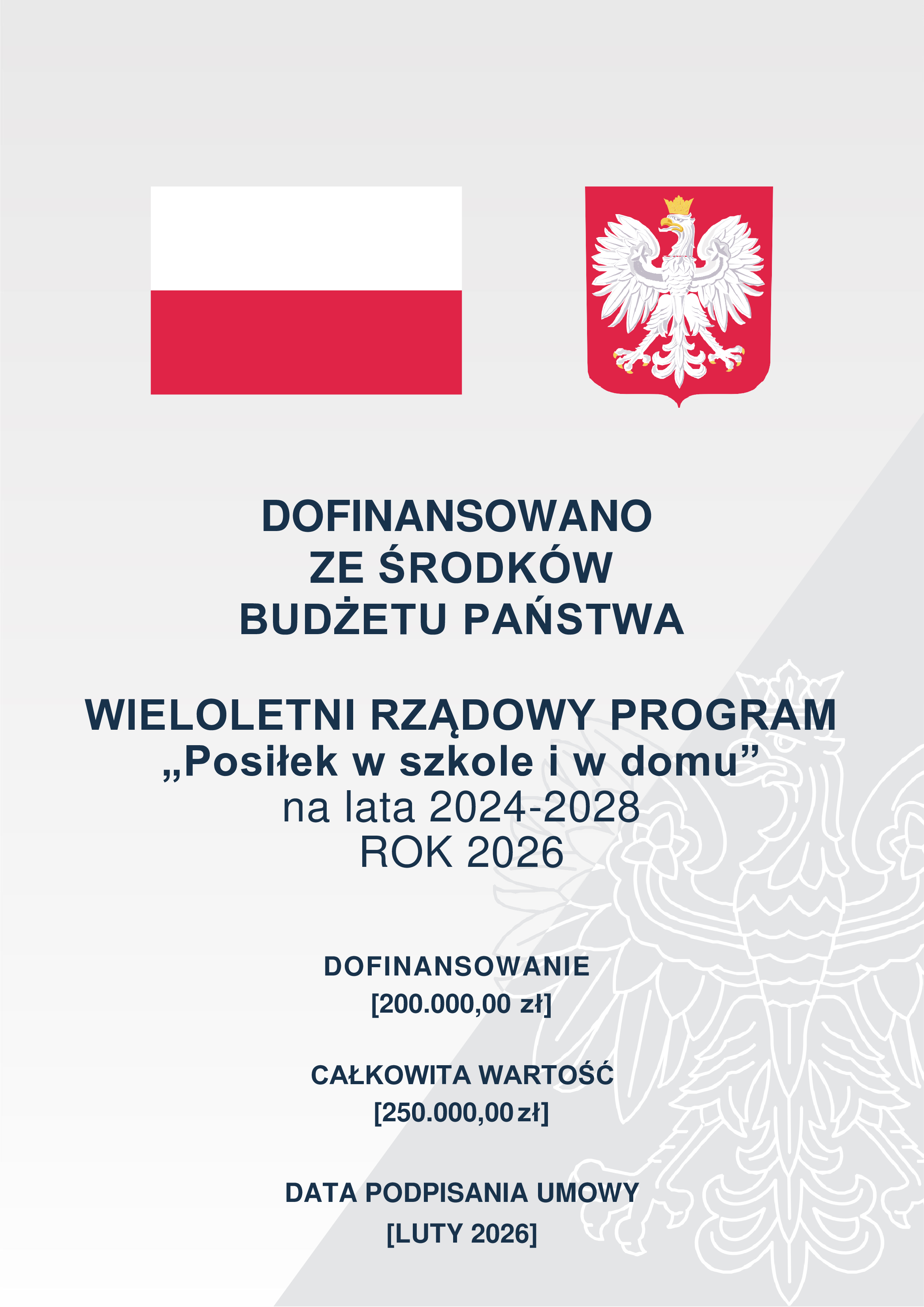 plakat dot. programu posiłek w szkole plakat dot. programu posiłek w szkole